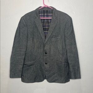 U.S. Polo Assn. Charcoal Blazer with Plaid Lining